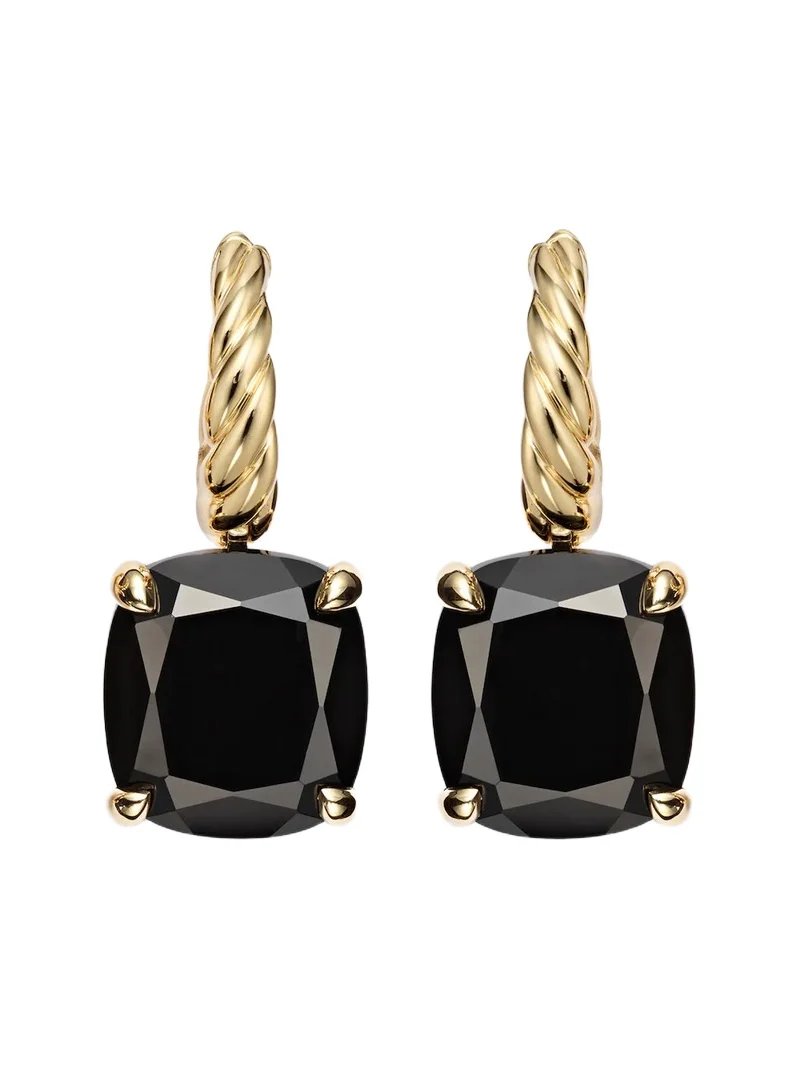 David Yurman Marbella 18kt gold drop earrings with onyx
