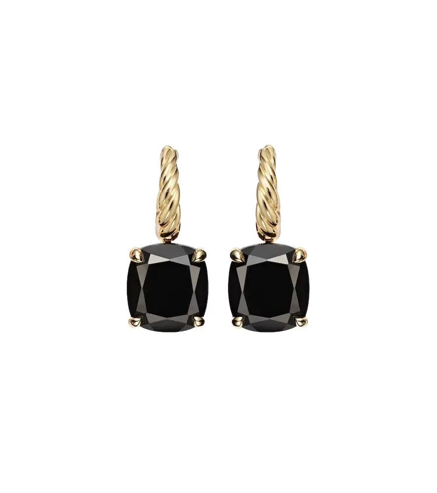 David Yurman Marbella 18kt gold drop earrings with onyx