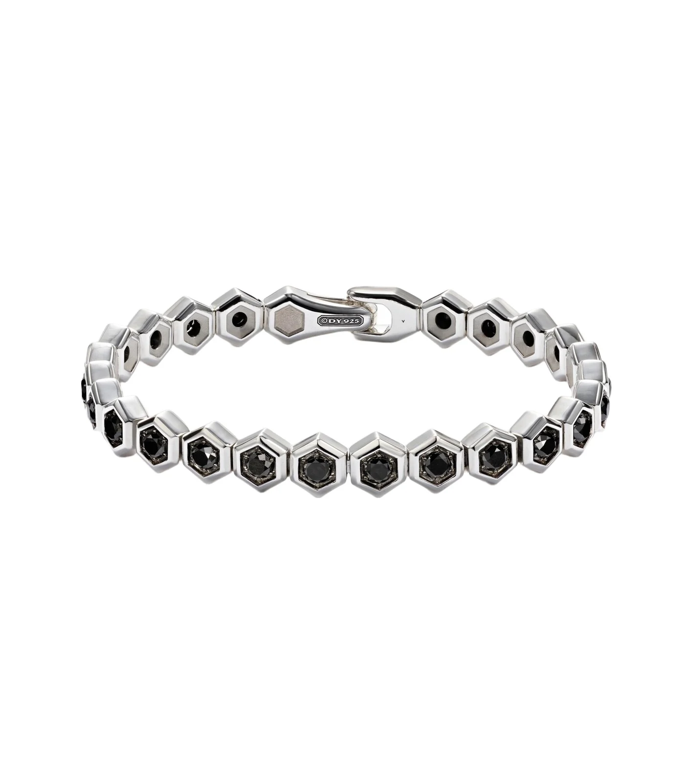 David Yurman Hex sterling silver bracelet (925) with diamonds
