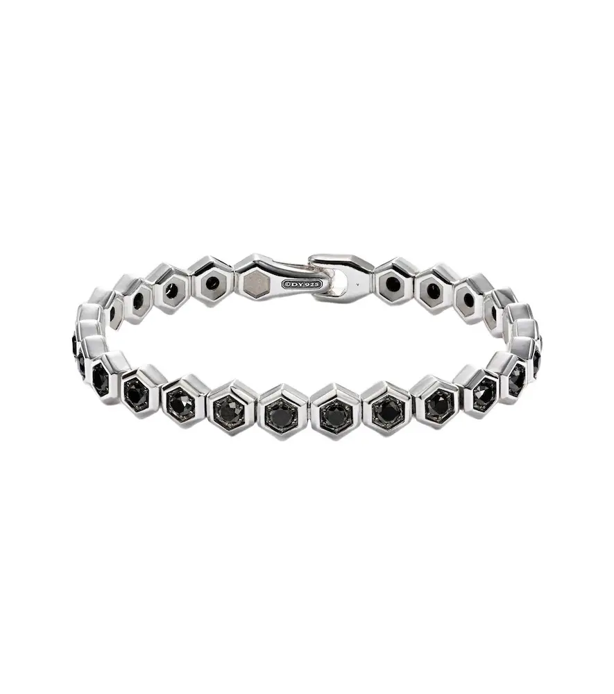 David Yurman Hex sterling silver bracelet (925) with diamonds