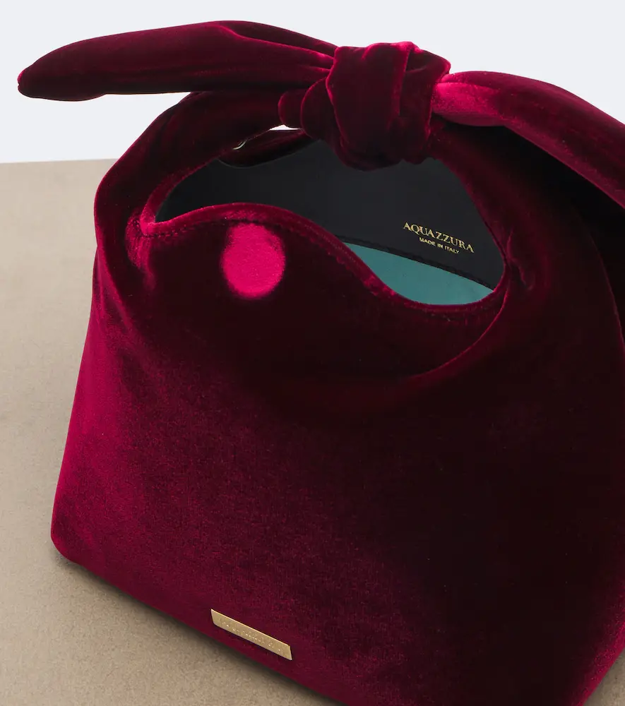 Aquazzura Bow Tie Mini velvet top-handle bag | Thumbnail 4 Aquazzura Bow Tie Mini velvet top-handle bag | Thumbnail 4