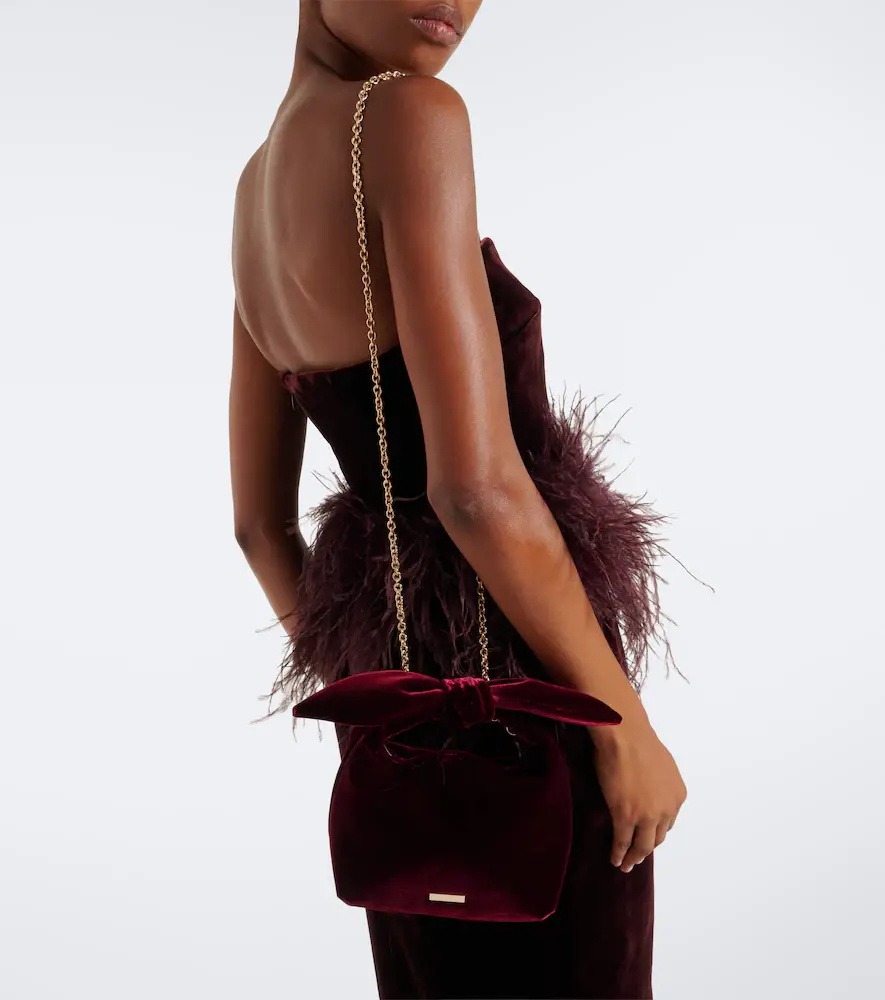 Aquazzura Bow Tie Mini velvet top-handle bag | Thumbnail 7 Aquazzura Bow Tie Mini velvet top-handle bag | Thumbnail 7