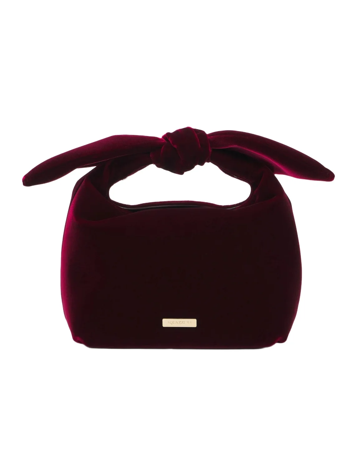 Aquazzura Bow Tie Mini velvet top-handle bag