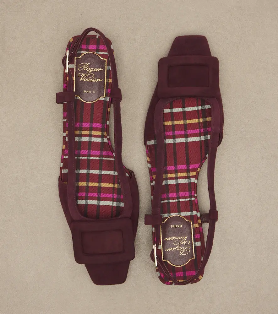 Roger Vivier Belle Vivier suede slingback flats | Thumbnail 4