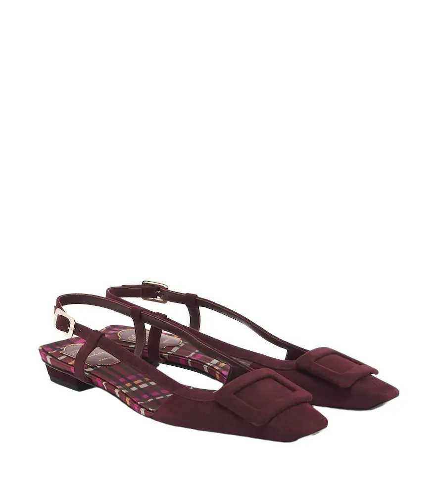 Belle Vivier suede slingback flats Belle Vivier suede slingback flats