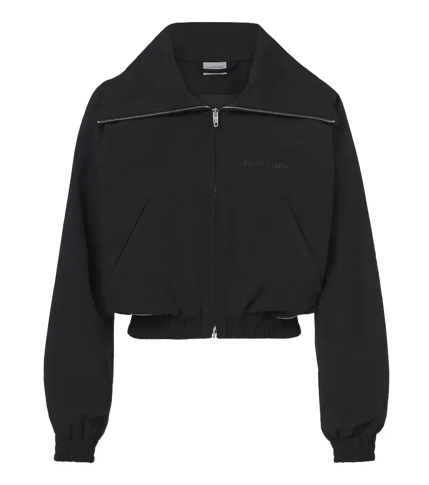 Cotton-blend blouson jacket Cotton-blend blouson jacket