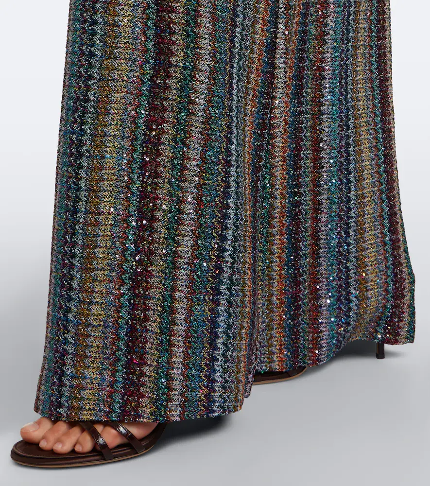 Missoni Sequined striped knitted lamé maxi dress | Thumbnail 3