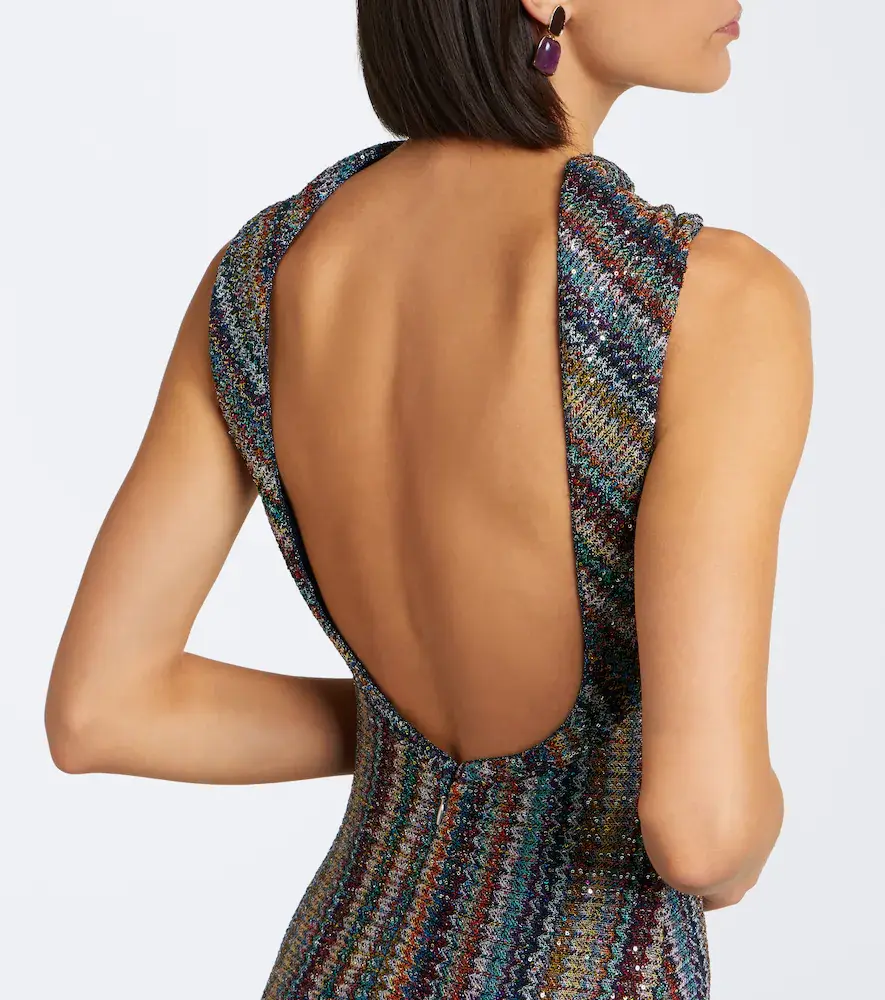 Missoni Sequined striped knitted lamé maxi dress | Thumbnail 5