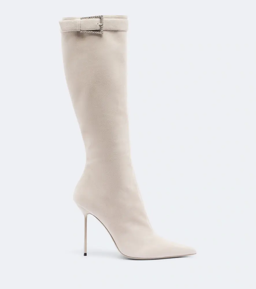 Paris Texas Lidia Buckle suede knee-high boots | Thumbnail 4 Paris Texas Lidia Buckle suede knee-high boots | Thumbnail 4