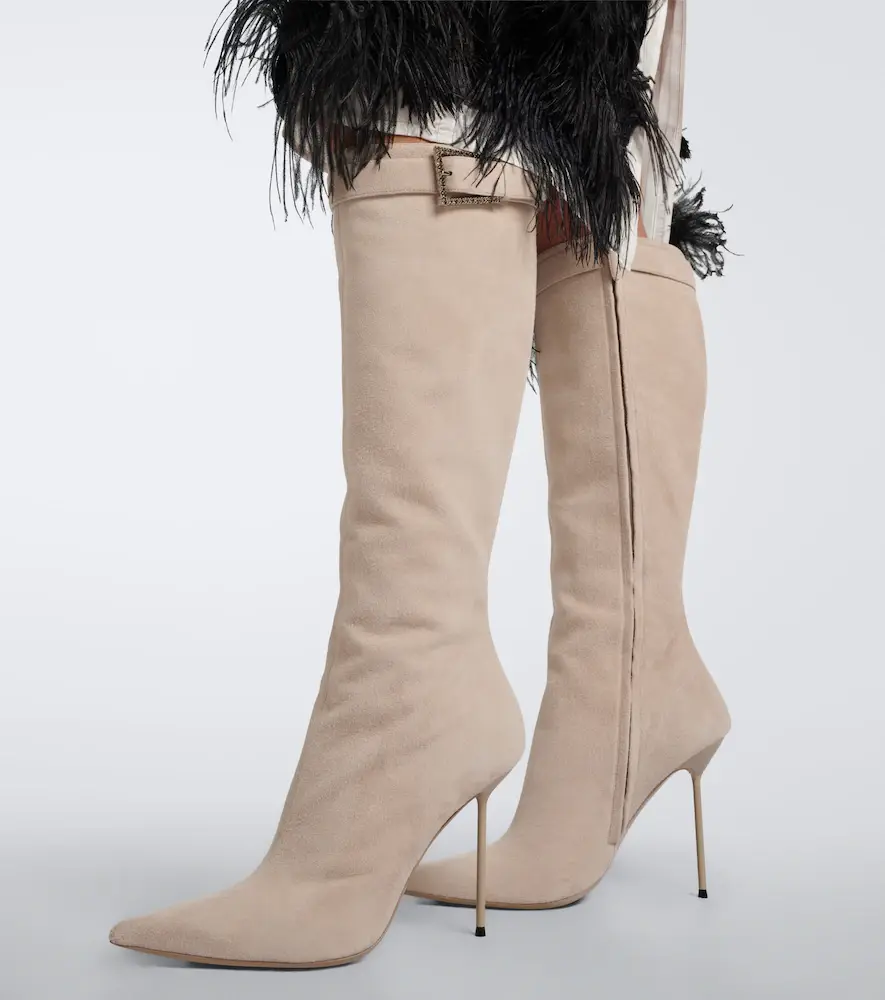 Paris Texas Lidia Buckle suede knee-high boots | Thumbnail 6 Paris Texas Lidia Buckle suede knee-high boots | Thumbnail 6