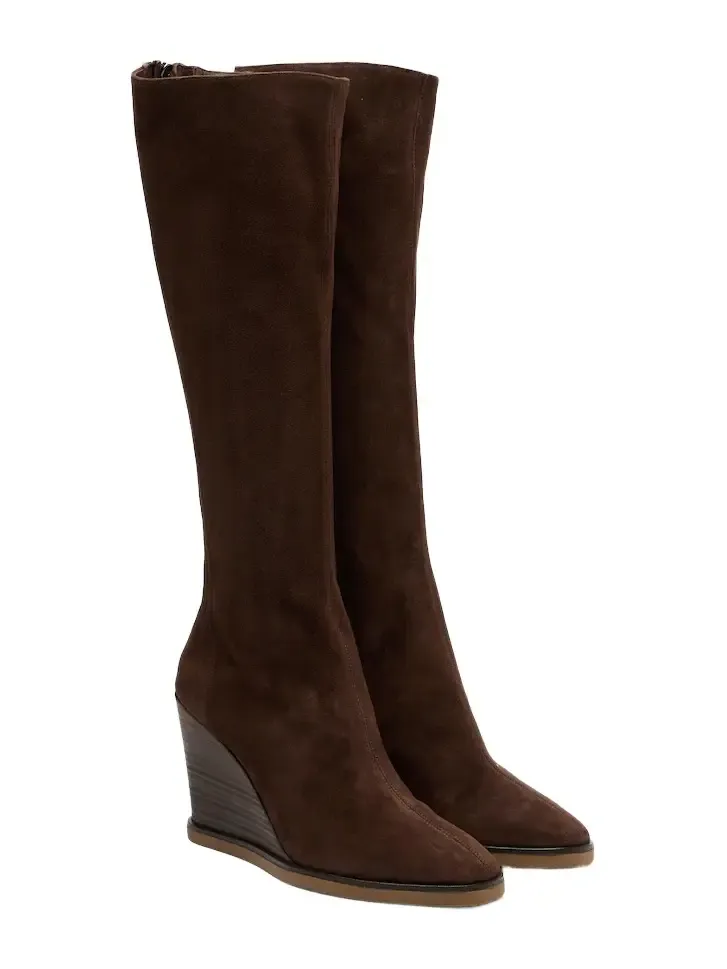Saint Honoré suede knee-high boots