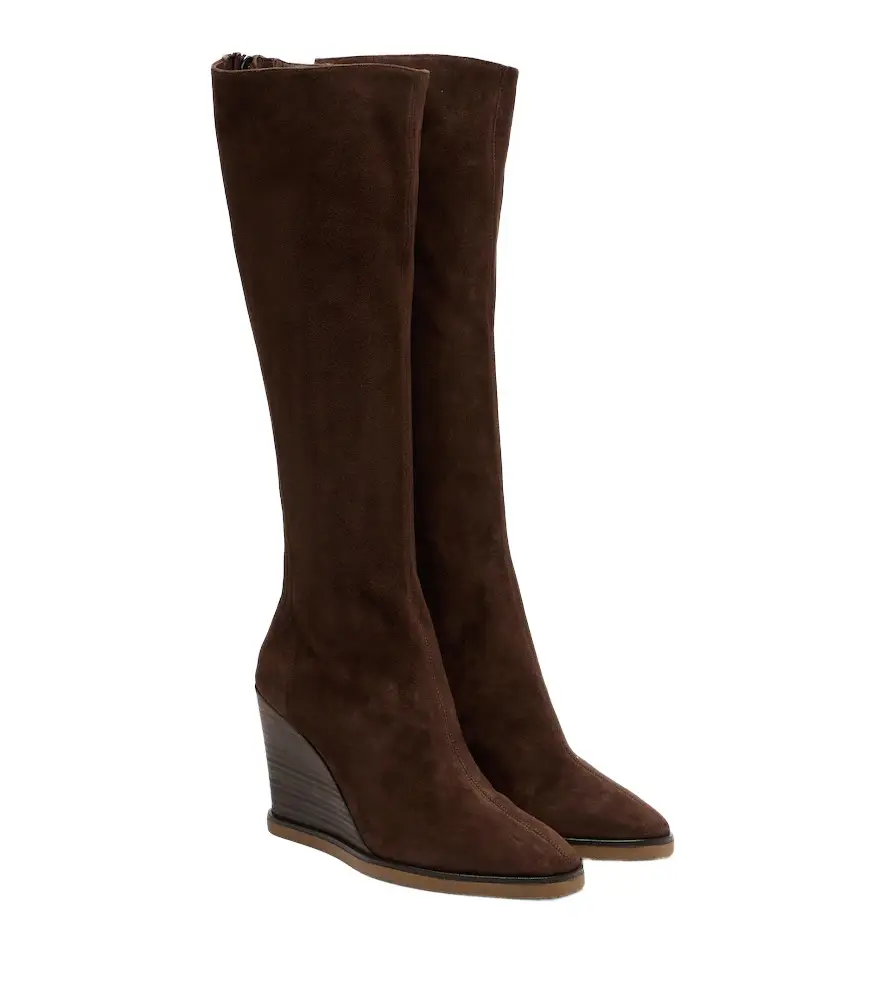 Saint Honoré suede knee-high boots Saint Honoré suede knee-high boots