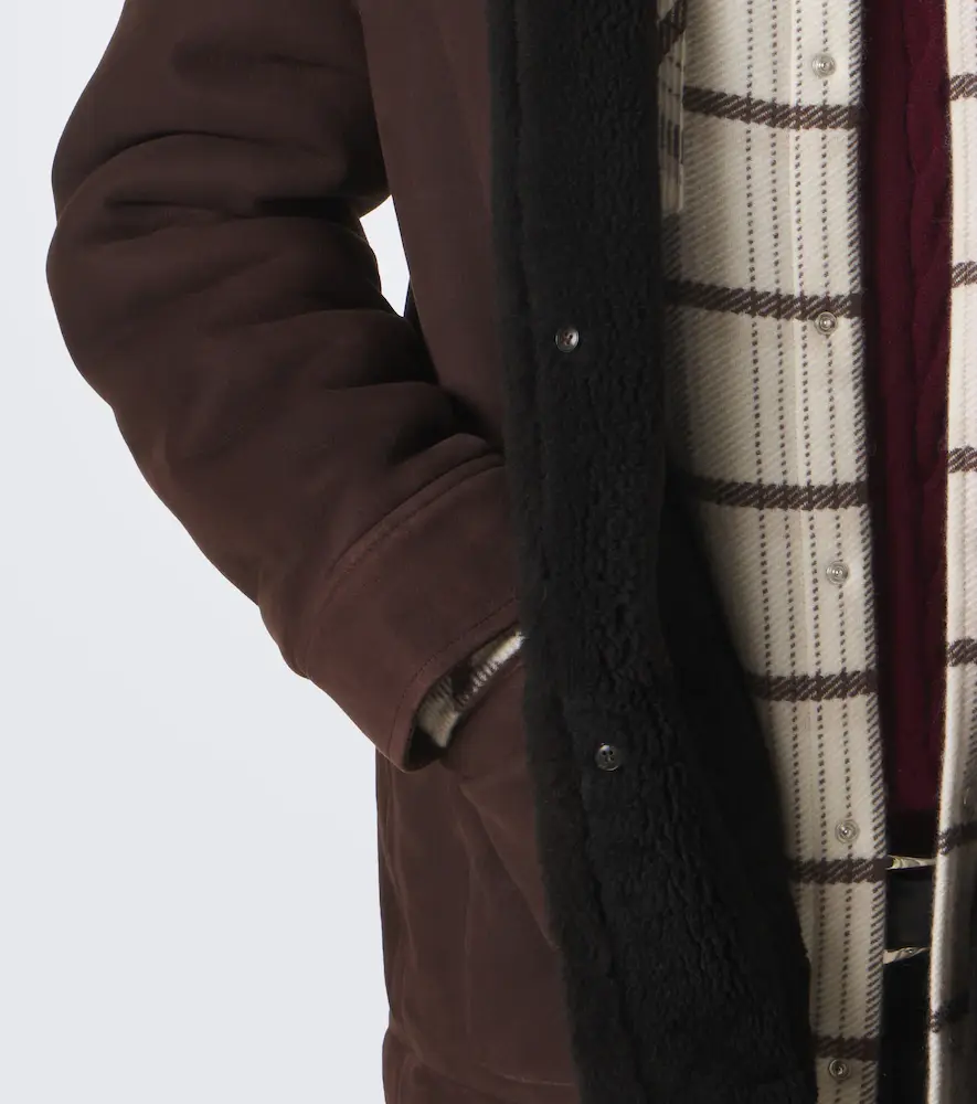 Yves Salomon Shearling-lined suede jacket | Thumbnail 2 Yves Salomon Shearling-lined suede jacket | Thumbnail 2