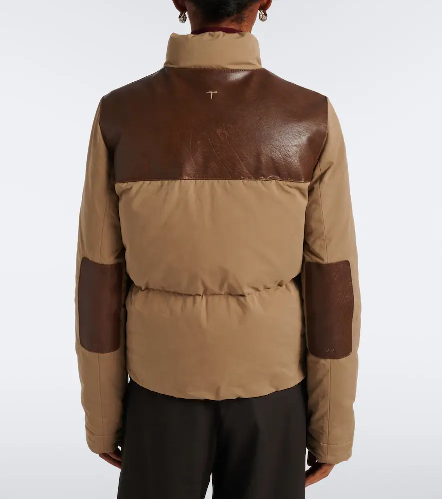 Tod's Leather-trimmed puffer jacket | Thumbnail 3 Tod's Leather-trimmed puffer jacket | Thumbnail 3