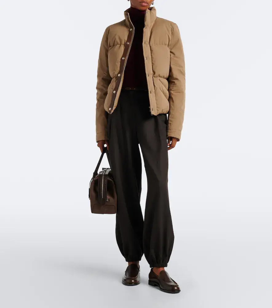 Tod's Leather-trimmed puffer jacket | Thumbnail 4 Tod's Leather-trimmed puffer jacket | Thumbnail 4