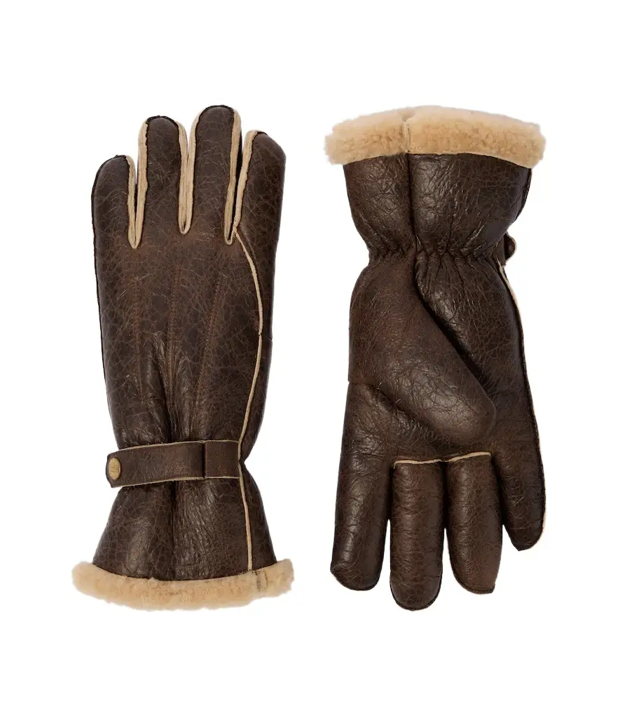 RRL Shearling-lined leather gloves