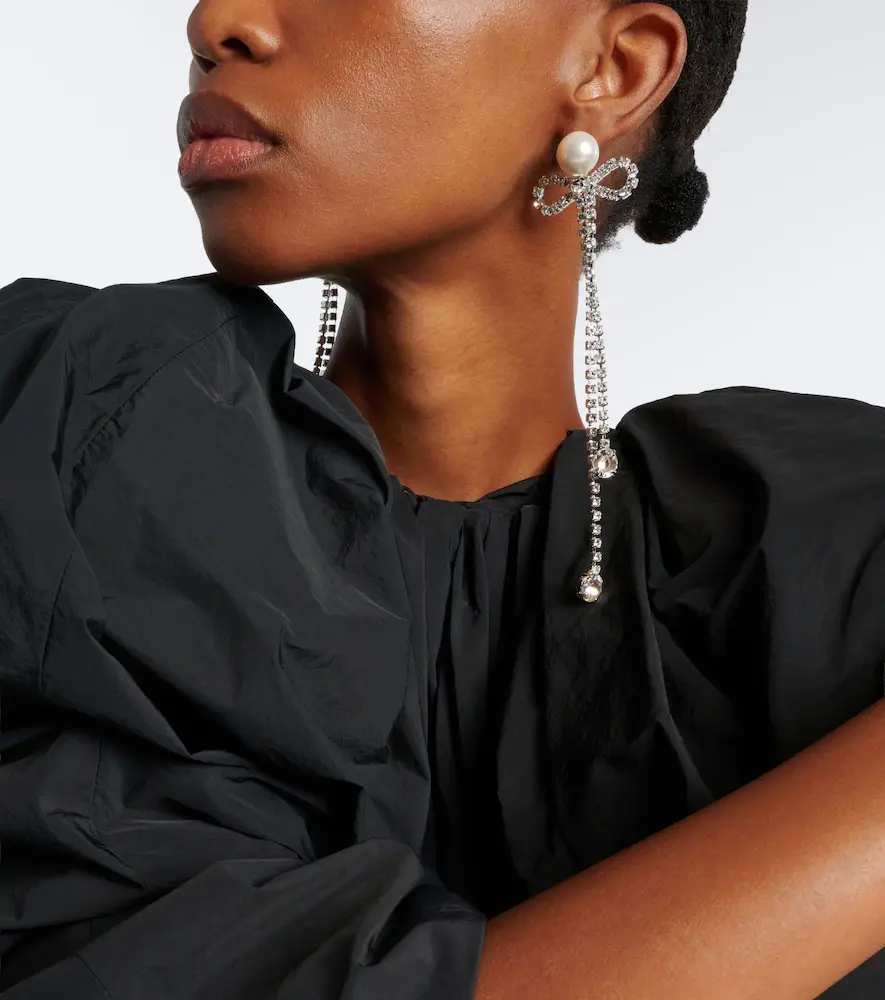 Magda Butrym Embellished faux pearl drop earrings | Thumbnail 6