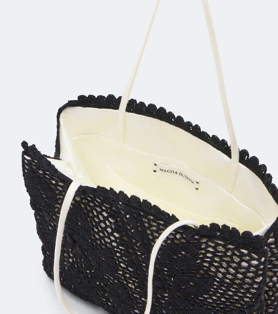 Magda Butrym Julia crochet satin top-handle bag | Thumbnail 3 Magda Butrym Julia crochet satin top-handle bag | Thumbnail 3