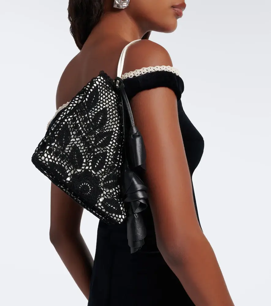 Magda Butrym Julia crochet satin top-handle bag | Thumbnail 5 Magda Butrym Julia crochet satin top-handle bag | Thumbnail 5