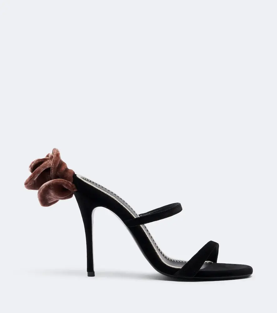 Magda Butrym Floral-appliqué velvet mules | Thumbnail 4 Magda Butrym Floral-appliqué velvet mules | Thumbnail 4