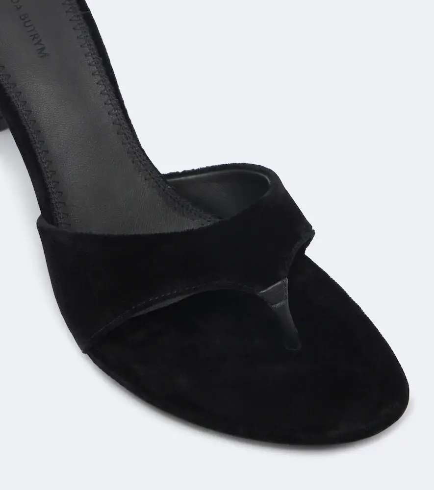 Magda Butrym Velvet thong sandals | Thumbnail 4
