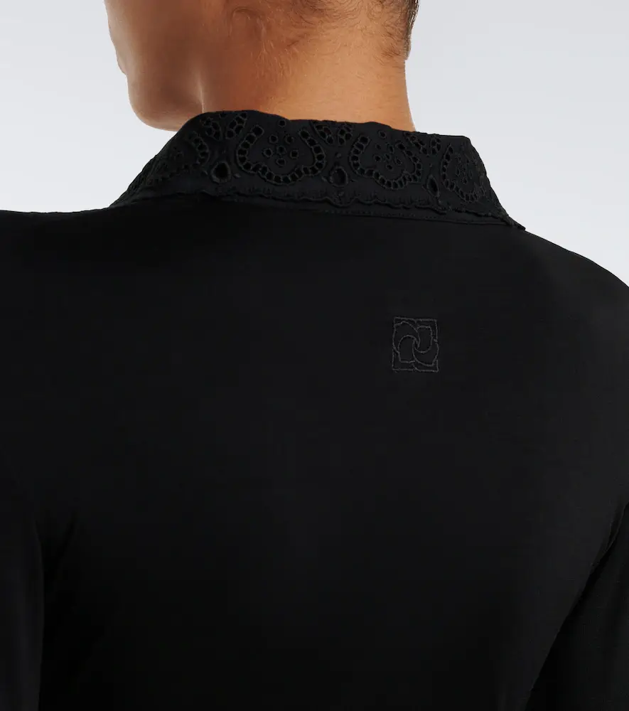 Magda Butrym Broderie anglaise jersey bodysuit | Thumbnail 4 Magda Butrym Broderie anglaise jersey bodysuit | Thumbnail 4