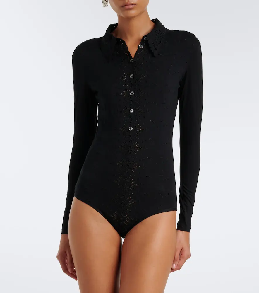 Magda Butrym Broderie anglaise jersey bodysuit | Thumbnail 7 Magda Butrym Broderie anglaise jersey bodysuit | Thumbnail 7
