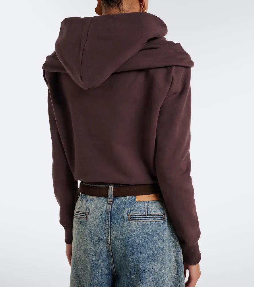 Magda Butrym Draped cotton jersey hoodie | Thumbnail 3 Magda Butrym Draped cotton jersey hoodie | Thumbnail 3