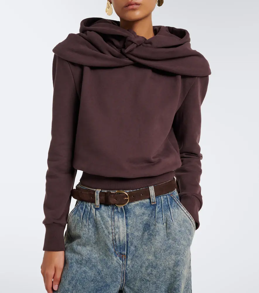 Magda Butrym Draped cotton jersey hoodie | Thumbnail 5 Magda Butrym Draped cotton jersey hoodie | Thumbnail 5