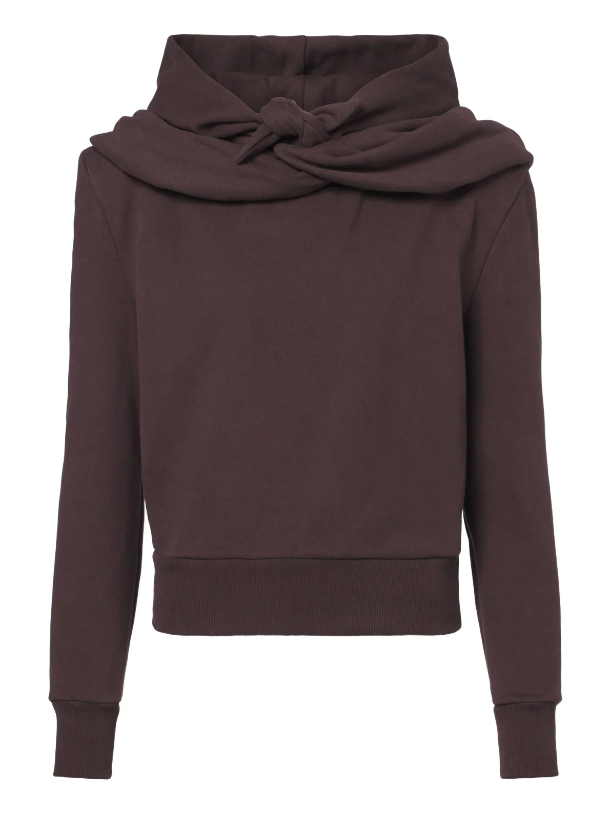 Draped cotton jersey hoodie Draped cotton jersey hoodie