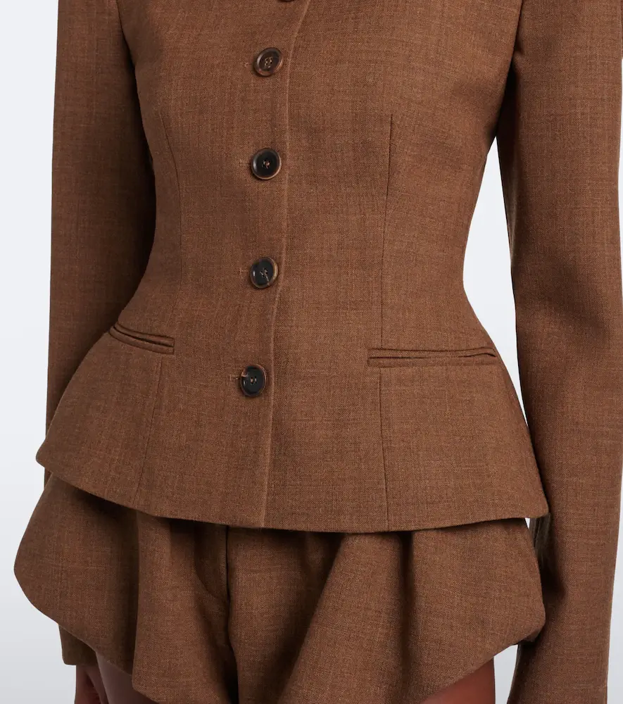 Magda Butrym Peplum virgin wool jacket | Thumbnail 2 Magda Butrym Peplum virgin wool jacket | Thumbnail 2