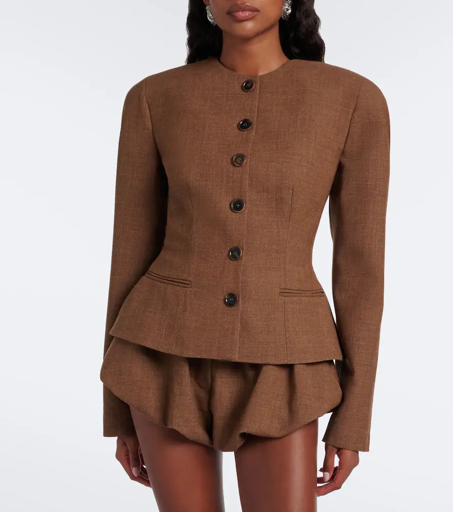 Magda Butrym Peplum virgin wool jacket | Thumbnail 3 Magda Butrym Peplum virgin wool jacket | Thumbnail 3