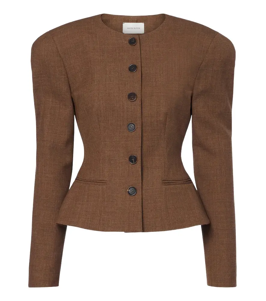 Peplum virgin wool jacket