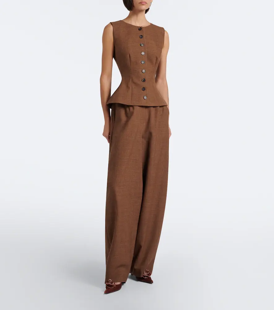 Magda Butrym Virgin wool barrel-leg pants | Thumbnail 2 Magda Butrym Virgin wool barrel-leg pants | Thumbnail 2