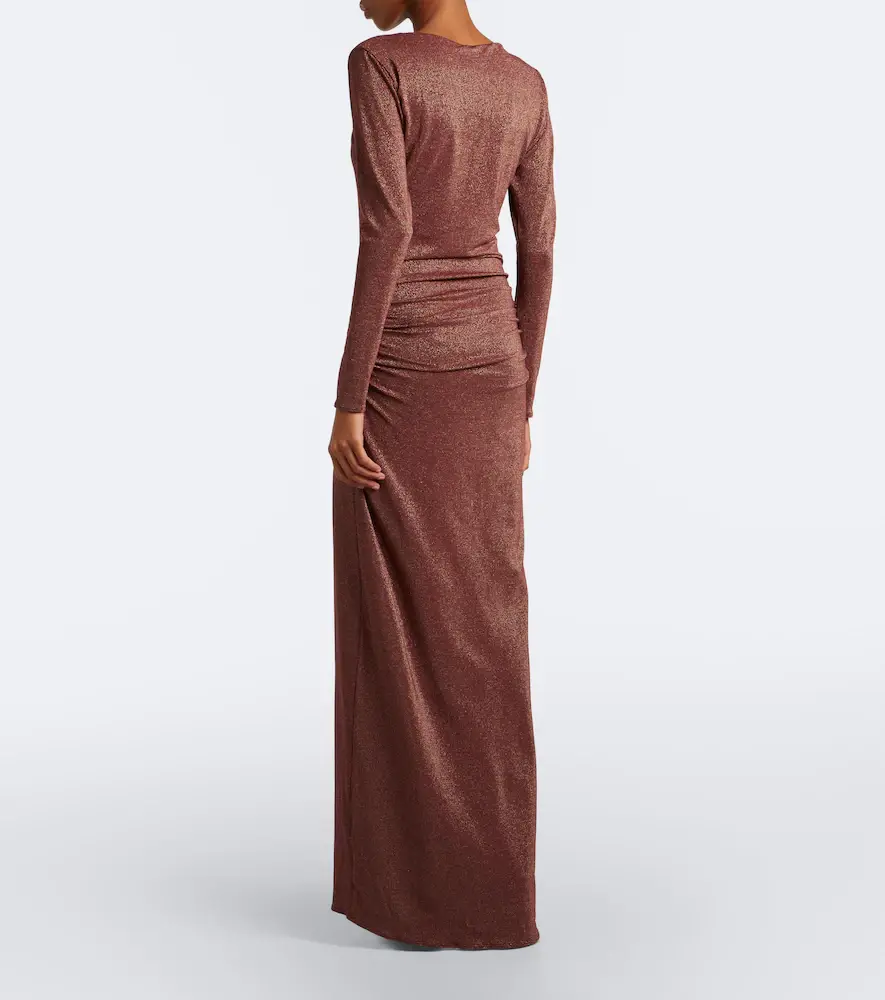 Cala de la Cruz Eres gathered jersey lamé maxi dress | Thumbnail 3
