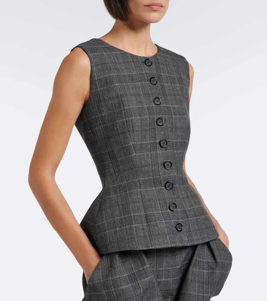 Magda Butrym Checked virgin wool top | Thumbnail 5 Magda Butrym Checked virgin wool top | Thumbnail 5