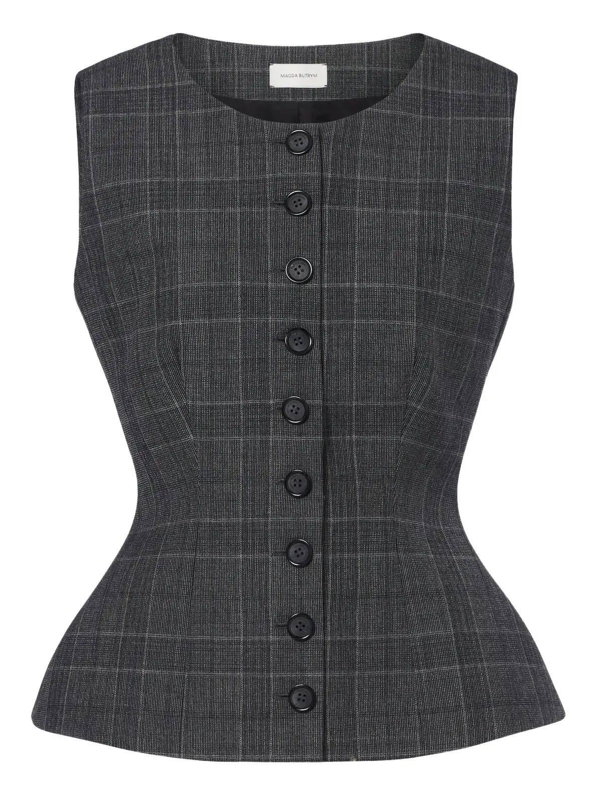 Magda Butrym Checked virgin wool top