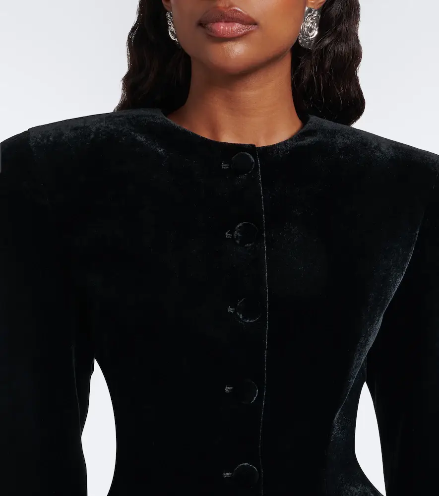 Magda Butrym Peplum velvet blazer | Thumbnail 5