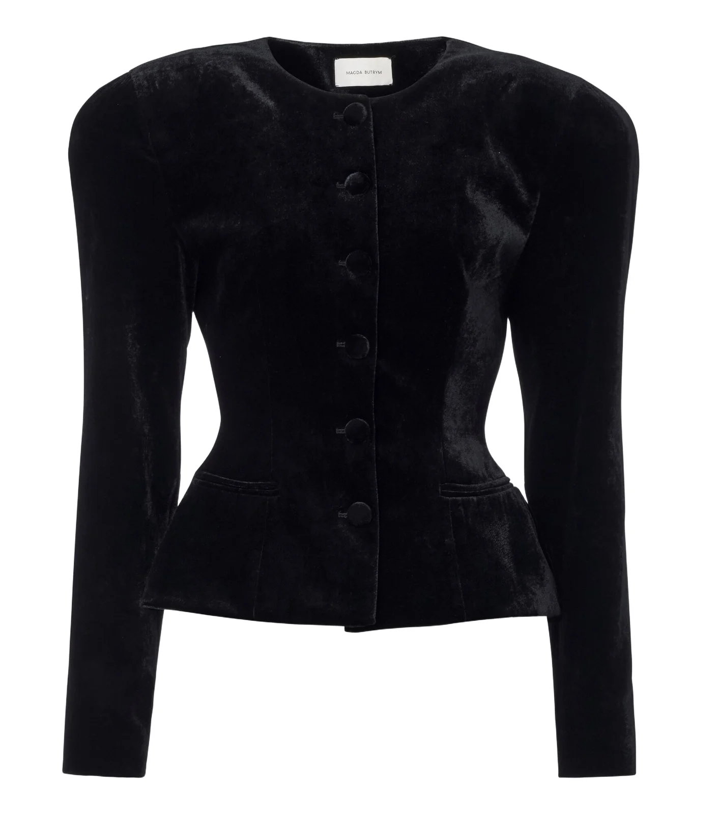 Magda Butrym Peplum velvet blazer