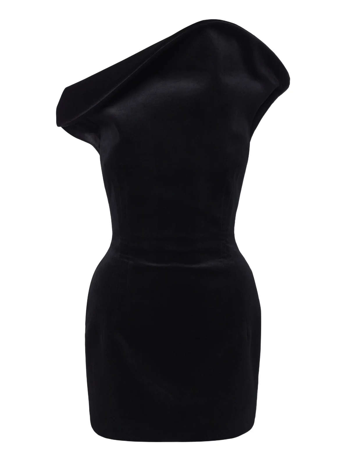 Magda Butrym Asymmetric cotton-blend velvet minidress