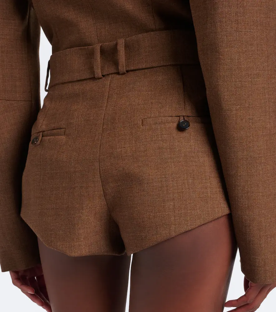 Magda Butrym Belted virgin wool shorts | Thumbnail 2 Magda Butrym Belted virgin wool shorts | Thumbnail 2