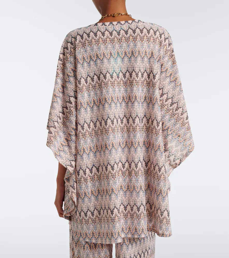 Melissa Odabash Josie chevron knitted kaftan | Thumbnail 2