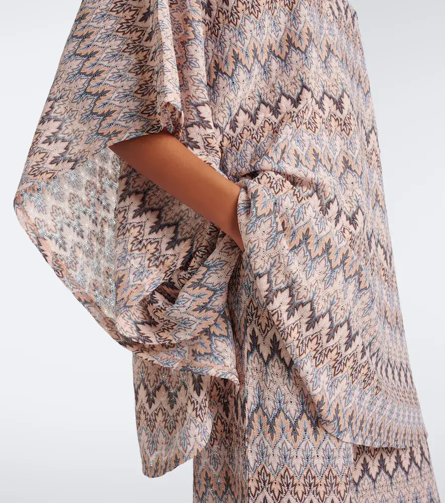 Melissa Odabash Josie chevron knitted kaftan | Thumbnail 6