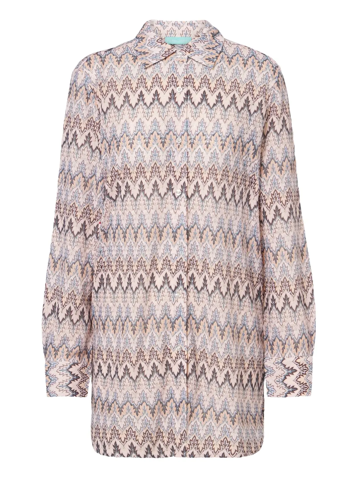 Melissa Odabash Daria chevron knitted shirt