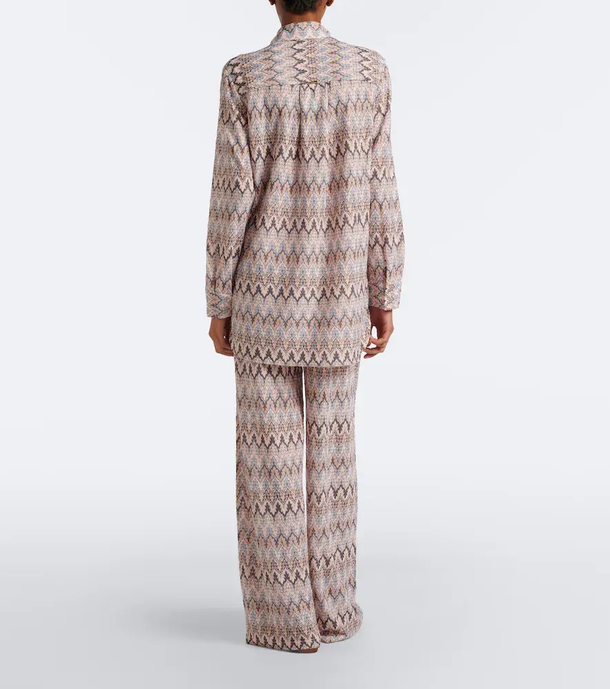 Melissa Odabash Olivia chevron knitted wide-leg pants | Thumbnail 4 Melissa Odabash Olivia chevron knitted wide-leg pants | Thumbnail 4