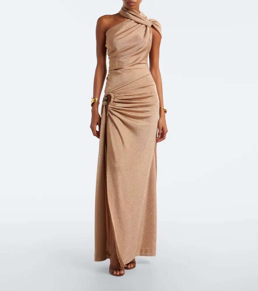 Christopher Esber Embellished one-shoulder jersey lamé gown | Thumbnail 4