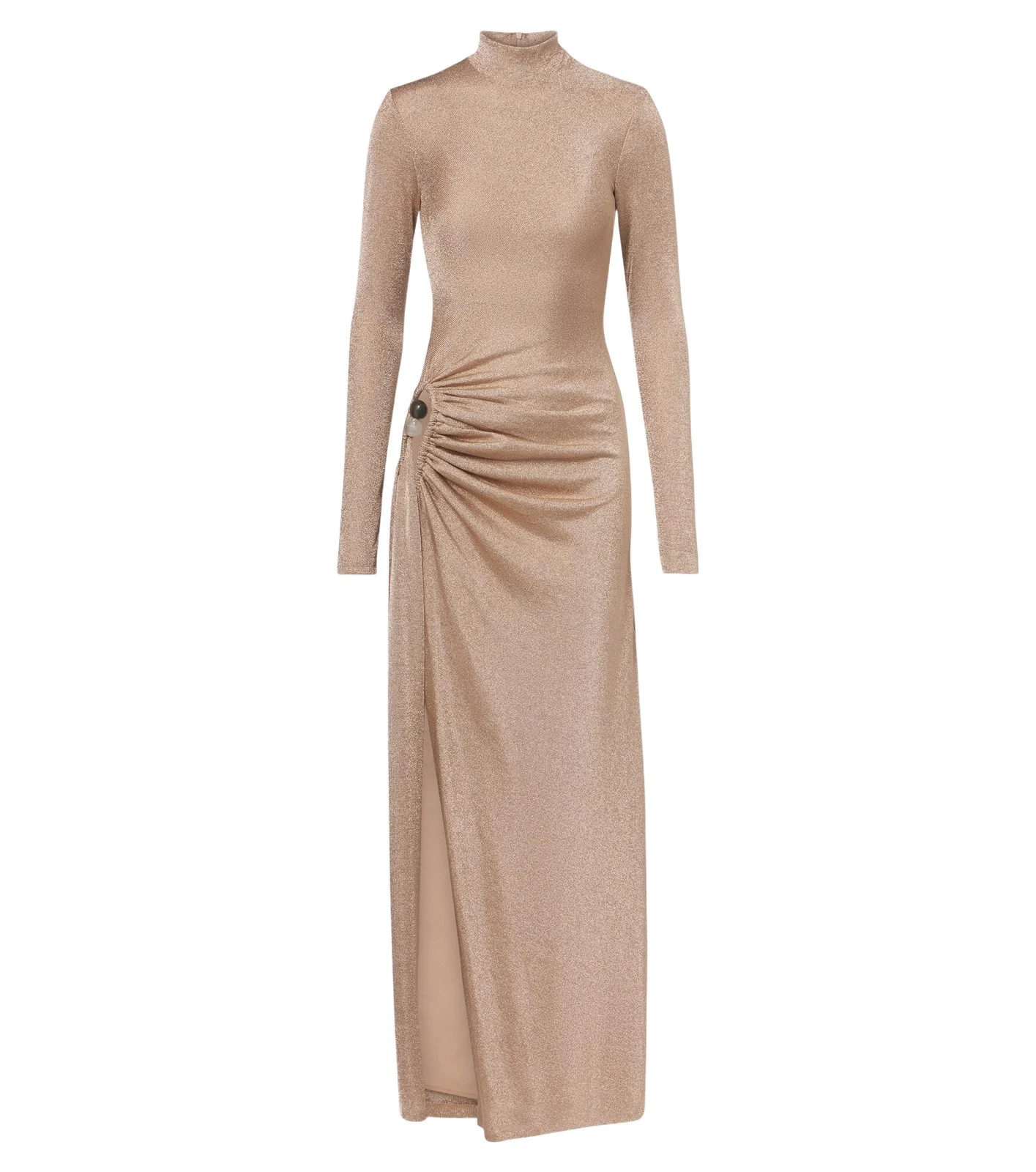 Christopher Esber Embellished draped jersey lamé gown