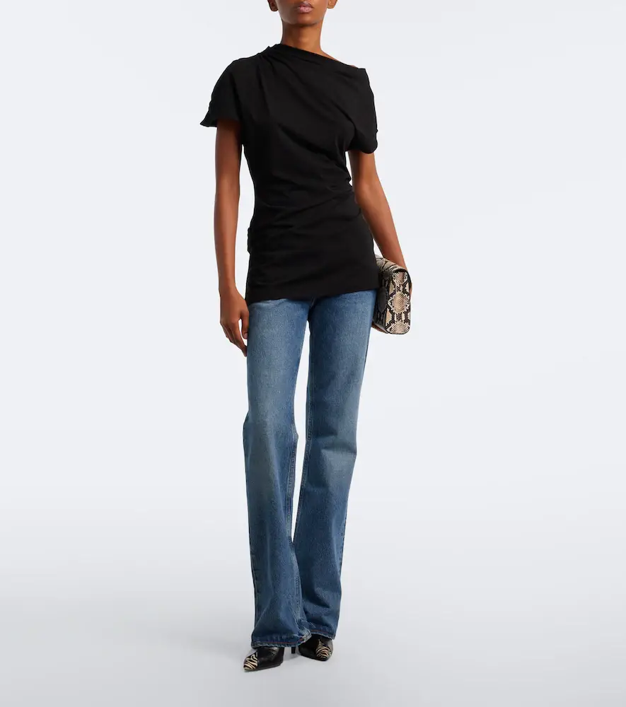 AGOLDE Beckly draped cotton jersey top | Thumbnail 3 AGOLDE Beckly draped cotton jersey top | Thumbnail 3