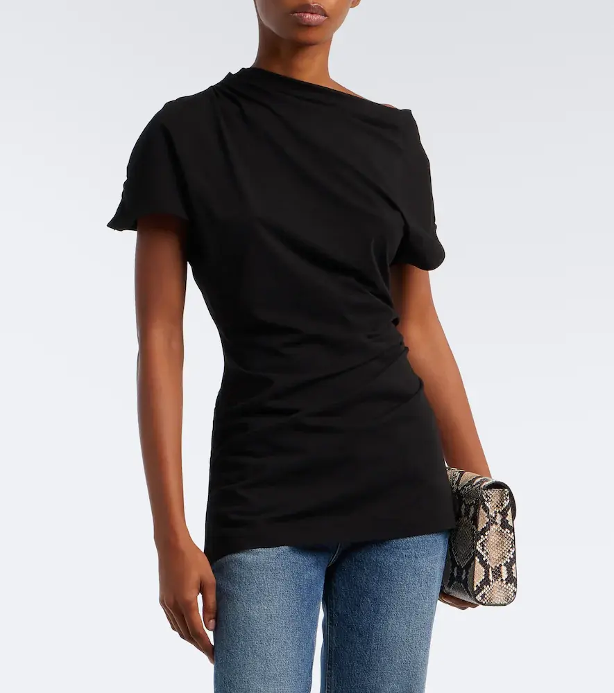AGOLDE Beckly draped cotton jersey top | Thumbnail 6 AGOLDE Beckly draped cotton jersey top | Thumbnail 6