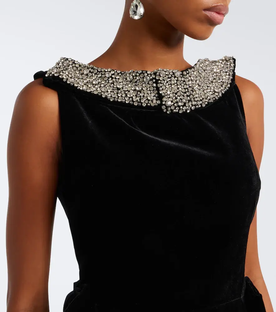 The New Arrivals Ilkyaz Ozel Daphne embellished velvet minidress | Thumbnail 2